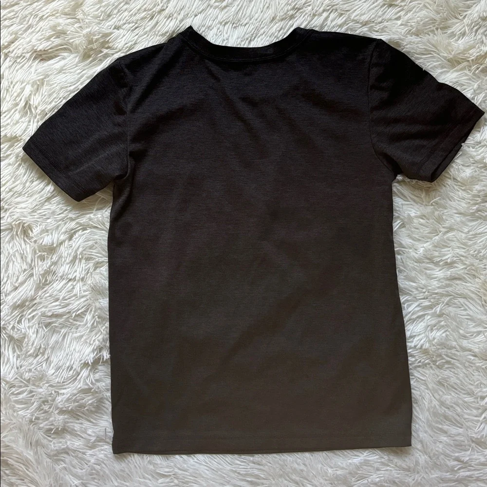 Boys Adidas Tee Black Blue Logo 7